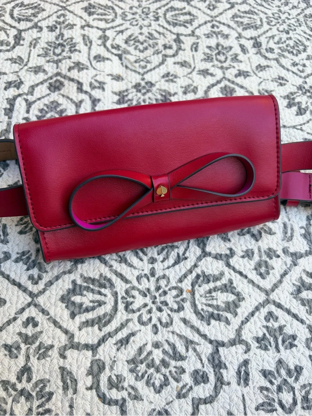 kate spade Red Leather Bow Belt Bag